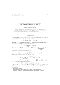 61 PEXIDER TYPE QUARTIC OPERATORS AND THEIR NORMS IN X SPACES