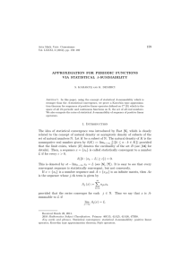 159 APPROXIMATION FOR PERIODIC FUNCTIONS VIA STATISTICAL A-SUMMABILITY