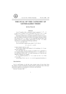 THE DUAL OF THE CATEGORY OF GENERALIZED TREES S ¸erban Basarab