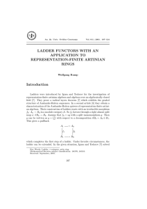 LADDER FUNCTORS WITH AN APPLICATION TO REPRESENTATION-FINITE ARTINIAN RINGS