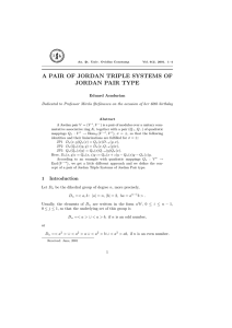 A PAIR OF JORDAN TRIPLE SYSTEMS OF JORDAN PAIR TYPE Eduard Asadurian