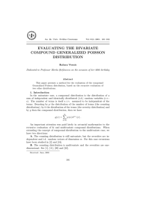 EVALUATING THE BIVARIATE COMPOUND GENERALIZED POISSON DISTRIBUTION Raluca Vernic