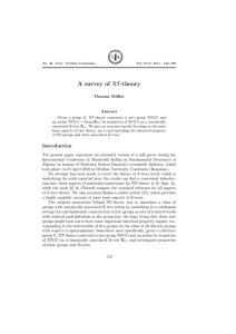 A survey of RF-theory Thomas M¨ uller