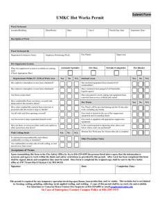 UMKC Hot Works Permit Submit Form