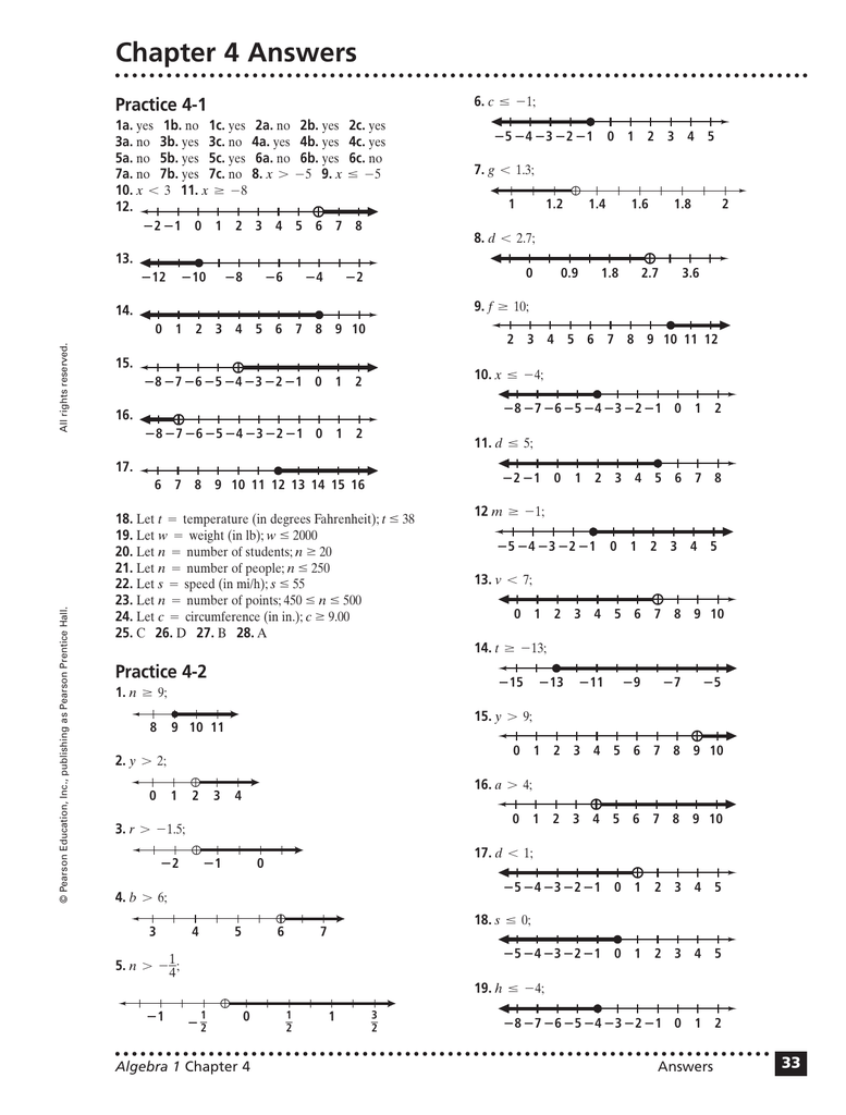 Chapter 25 Answers Practice 25-25 Inside Algebra 1 Inequalities Worksheet