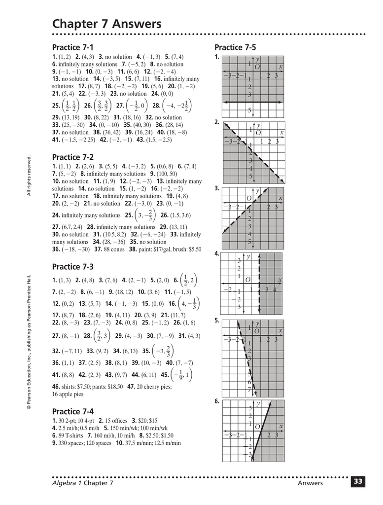 Chapter 7 Answers Practice 7-1 1. 2.