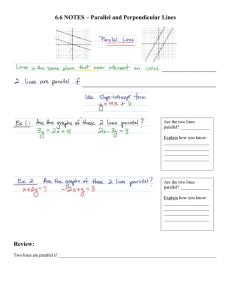 6.6 NOTES – Parallel and Perpendicular Lines