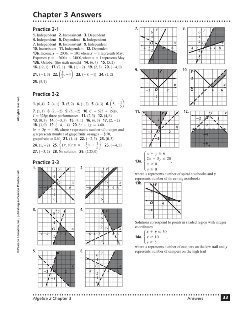 Chapter 3 Answers Practice 3 1 1 2