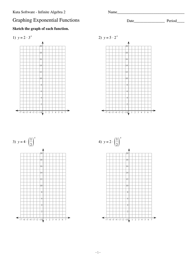 Document 11 For Graphing Exponential Functions Worksheet Answers
