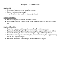 Geometry Chapter 2 Practice Test Answer Key