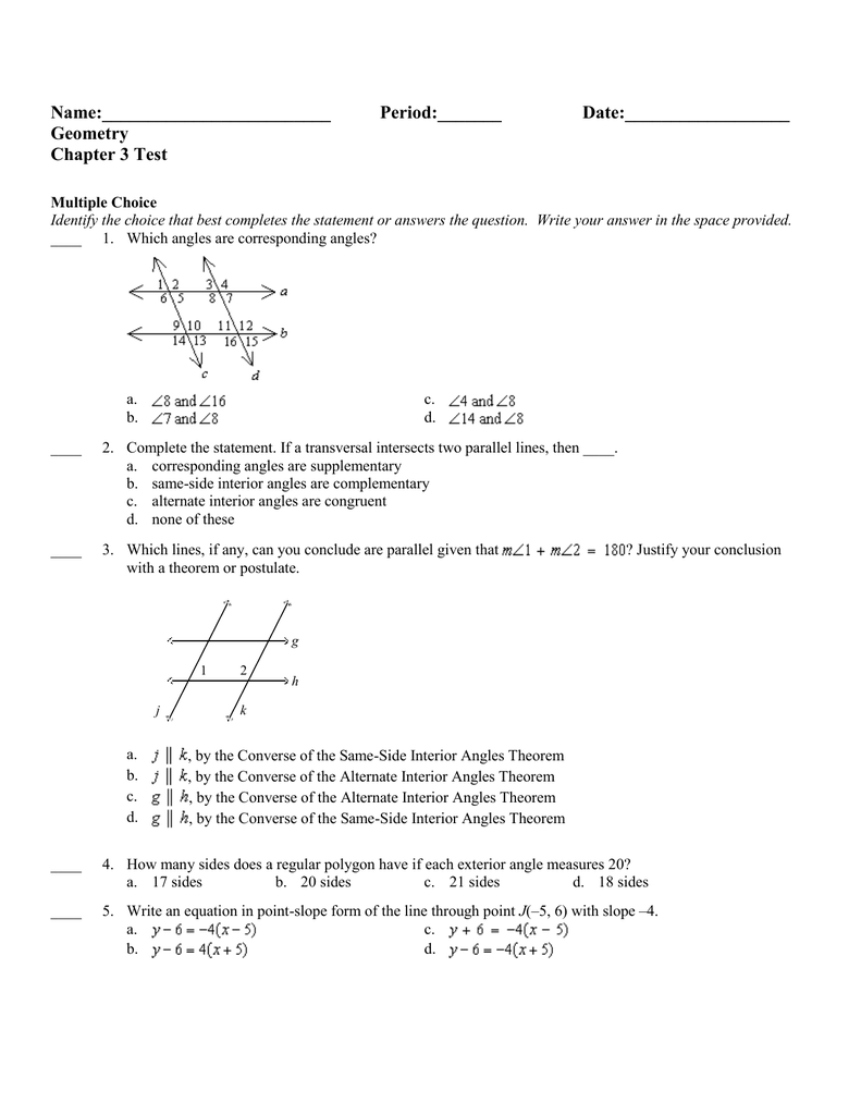 point slope form multiple choice questions
 Name: Period:______ Date: