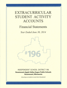 EXTRACURRICULAR STUDENT  ACTIVITY ACCOUNTS Financial Statements