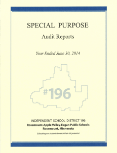 SPECIAL  PURPOSE Audit Reports Year Ended June 30,  2014