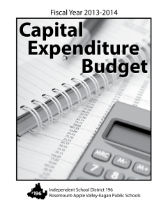 Capital Expenditure Budget Fiscal Year 2013-2014