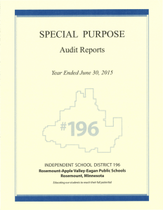 SPECIAL  PURPOSE Audit Reports Year Ended June 30,2015
