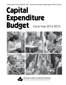 Capital Expenditure Budget Fiscal Year 2014-2015