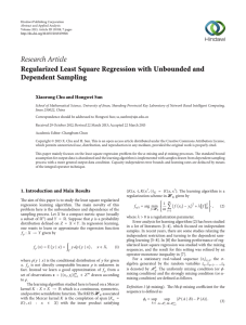 Research Article Regularized Least Square Regression with Unbounded and Dependent Sampling