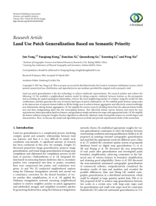 Research Article Land Use Patch Generalization Based on Semantic Priority Jun Yang,