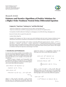 Research Article Existence and Iterative Algorithms of Positive Solutions for
