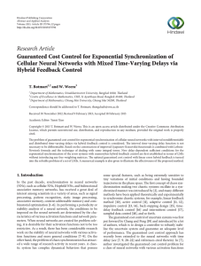 Research Article Guaranteed Cost Control for Exponential Synchronization of