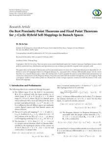 Research Article On Best Proximity Point Theorems and Fixed Point Theorems for