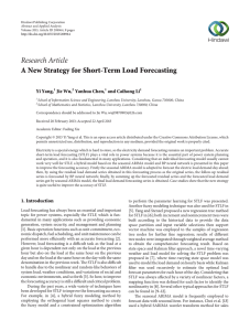 Research Article A New Strategy for Short-Term Load Forecasting Yi Yang, Jie Wu,