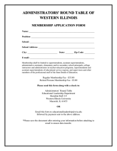 ADMINISTRATORS' ROUND TABLE OF WESTERN ILLINOIS MEMBERSHIP APPLICATION FORM