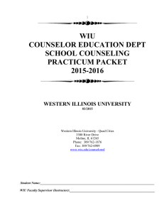 WIU COUNSELOR EDUCATION DEPT SCHOOL COUNSELING