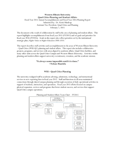 Western Illinois University Quad Cities Planning and Student Affairs