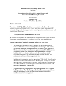 Western Illinois University – Quad Cities Fiscal-Year 2016 Planning Document Facilities