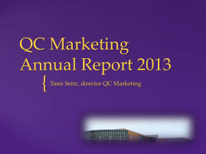 { QC Marketing Annual Report 2013