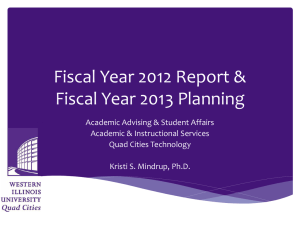 Fiscal Year 2012 Report &amp; Fiscal Year 2013 Planning