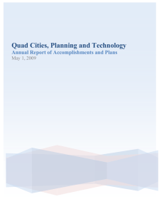 Quad Cities, Planning and Technology Annual Report of Accomplishments and Plans