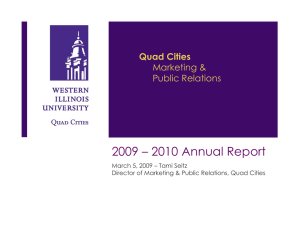 2009 – 2010 Annual Report Quad Cities Marketing &amp; Public Relations