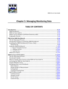 Chapter 5: Managing Monitoring Data  TABLE OF CONTENTS