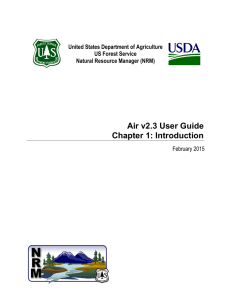 Air v2.3 User Guide Chapter 1: Introduction  United States Department of Agriculture