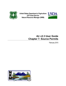 Air v2.3 User Guide Chapter 7: Source Permits