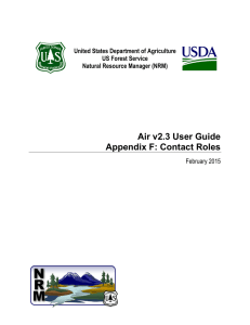 Air v2.3 User Guide Appendix F: Contact Roles