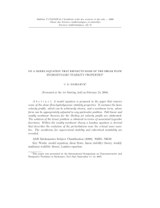 Bulletin T.CXXXIII de l’Académie serbe des sciences et des arts −... Classe des Sciences mathématiques et naturelles