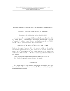 − 2006 Bulletin T.CXXXIII de l’Acad´ Classe des Sciences math´