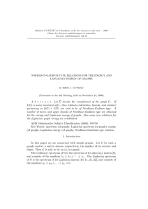 Bulletin T.CXXXIV de l’Acad´emie serbe des sciences et des arts −... Classe des Sciences math´ematiques et naturelles