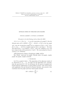 Bulletin T.CXXXIV de l’Acad´emie serbe des sciences et des arts −... Classe des Sciences math´ematiques et naturelles