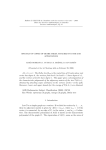 Bulletin T.CXXXVII de l’Acad´emie serbe des sciences et des arts −... Classe des Sciences math´ematiques et naturelles