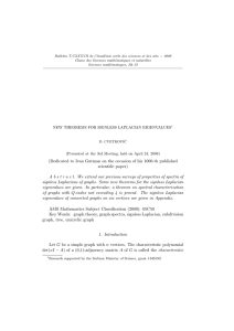 Bulletin T.CXXXVII de l’Acad´emie serbe des sciences et des arts −... Classe des Sciences math´ematiques et naturelles
