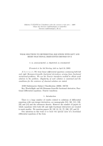 Bulletin T.CXXXIX de l’Acad´emie serbe des sciences et des arts −... Classe des Sciences math´ematiques et naturelles
