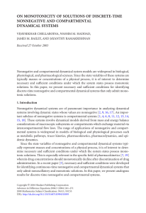 ON MONOTONICITY OF SOLUTIONS OF DISCRETE-TIME NONNEGATIVE AND COMPARTMENTAL DYNAMICAL SYSTEMS