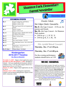 December 2015 UPCOMING EVENTS