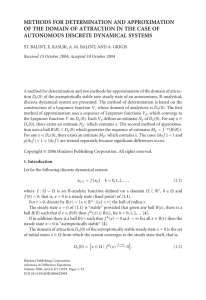 METHODS FOR DETERMINATION AND APPROXIMATION AUTONOMOUS DISCRETE DYNAMICAL SYSTEMS