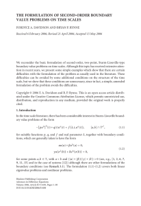 THE FORMULATION OF SECOND-ORDER BOUNDARY VALUE PROBLEMS ON TIME SCALES