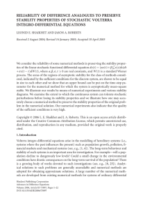 RELIABILITY OF DIFFERENCE ANALOGUES TO PRESERVE STABILITY PROPERTIES OF STOCHASTIC VOLTERRA